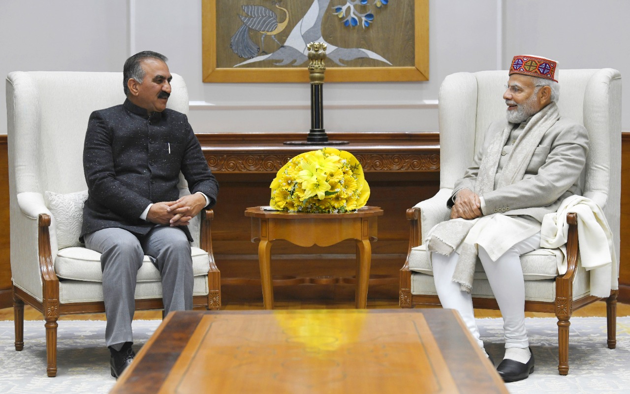 दिल्ली में मोदी से मिले मुख्यमंत्री सुखु
